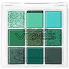 BUTBU Ombretti, Professional Makeup Palette Ombretti Ad Alta Pigmentazione, 9 Colori Neutri Sfumabili, con Finish Matte, Shimmer e Glitterati per Look Soft Glam Trucco- Avocado verde
