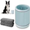 Vicloon Pulisci Zampe Cane, Lava Zampe per Cani, Pulitore Zampe, Spazzola Interno In Silicone, con 2 Asciugamani Assorbenti, Lavaggio Accurato, Detergente per Piedi per Cani e Gatti (S, Blu)