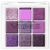 BUTBU Ombretti, Professional Makeup Palette Ombretti Ad Alta Pigmentazione, 9 Colori Neutri Sfumabili, con Finish Matte, Shimmer e Glitterati per Look Soft Glam Trucco- Viola Fumoso