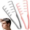 AYBUY 2 Pezzi Generico Pettine Texture Per Uomo, Strumento Volumizzante per Radici, pettine volumizzante con denti larghi Per Coprire le Cuciture (Grigio + Rosa)