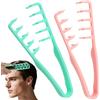 AYBUY 2 Pezzi Generico Pettine Texture Per Uomo, Strumento Volumizzante per Radici, pettine volumizzante con denti larghi Per Coprire le Cuciture (Rosa + Verde)