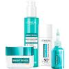 L'Oreal Paris L'Oréal Paris Bright Reveal Kit Viso Anti-Macchie Crema Idratante SPF 50 50ml + Fluido UV SPF 50+ 50ml + Peeling Esfoliante 25ml + Siero Detergente con Niacinamide e Acido Salicilico 150ml - Set da 4
