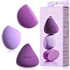Jessup spugne trucco Set, 3 spugne fondotinta correttore contouring e fard viso Viola SP017