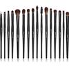 Jessup pennelli trucco occhi professionali 16 pezzi set, per make up ombretto eyeliner evidenziatore correttore blending spoolie, capelli sintetici puri, nero T272