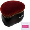 Jessup Pennello fondotinta liquido, pennelli make up multifunzionale, 1 pz pennelli trucco, pennello per fondotinta forma ciottolo, foundation brush pennello contorno cipria fard nero opaco SF001