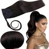 RUNATURE Coda Capelli Veri Extension Neri Naturale 30cm 70g #1B