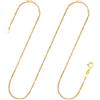 EDELIND Catenina modello Singapore Donna in oro giallo,9 carati 375, largh. 1,4 mm, p. 2 g, lungh. 55 cm, con chiusura a blocco d'anello elastico, marchio di garanzia made in Germany