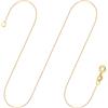 EDELIND Catenina finissima Ancora rotonda Donna in oro giallo,8 carati 333, largh. 0,8 mm, p. 0.8 g, lungh. 45 cm, con chiusura a blocco d'anello elastico, marchio di garanzia made in Germany