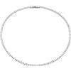 U7 Collana Tennis Donna e Uomo con Zirconi Bianchi 3mm lungh.45cm