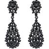 EVER FAITH Orecchini Donna Art Deco Vintage Stile Pendente Cristallo austriaco Forate