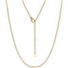 Suplight Collana Donna Oro Rolò a Catenina Sottile 2,5mm in Acciaio Inossidabile Catenina Oro Donna Lunghezza 71cm Catena per Ciondolo Impermeabile Confezione Regalo