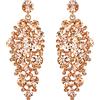 EVER FAITH Cristalli per il Matrimonio Orecchini per la Sposa, Brillante Strass Goccia Dangle Chandelier per Donne Ragazze Colore Champagne