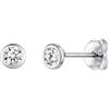 ChicSilver 3mm Orecchini Donna Punto Luce Argento 925 Argento Piccoli