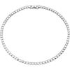 U7 Collana Tennis Donna e Uomo con Zirconi Bianchi 5mm lungh.40cm