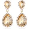 EVER FAITH Orecchini pendenti da donna con cristalli austriaci, eleganti 2 pendenti a goccia, iridescenti, trasparenti AB, Cristallo