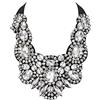EVER FAITH Collana Donna, Cristallo Matrimonio Floreale Costume Statement per Banchetto, Ballo