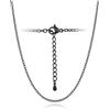 Silvora Catenina Acciaio Donna Uomo, 2,5mm Catenina Nero Lunga 35cm, Collana Catena Sottilissima Acciaio Inossidabile per Anniversario Natale Compleanno