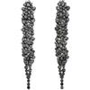 EVER FAITH Cristalli austriaci Art Deco Statement Orecchini, Banchetto Prom Long Chandelier Orecchini pendenti per Donna Grigio Nero-fondo
