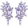 EVER FAITH Orecchini con cristallo Statement Art Deco Marquise Drop Cluster Sposa Bling colorati pendenti da donna Iridescent AB tono oro, Breite: 2.8 cm, Länge: 4.8 cm, Cristallo