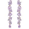 EVER FAITH Strass cristallo lampadario pendolare orecchini art deco marquise teardrop lunga pendenza a goccia per donna sposa matrimonio prom chiaro tono argento, Cristallo, Zirconia cubica