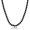 U7 Collana Tennis Donna e Uomo con Zirconi Neri 5mm lungh.40cm