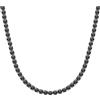 U7 Collana Tennis Donna e Uomo con Zirconi Neri 3mm lungh.45cm