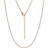Suplight Catenina da Uomo e Donna in Acciaio Inossidabile Oro Rosa Sottile Unisex Catenina Acciaio Donna Collana Catena Uomo Placcato Oro Rosa 2mm Lunghezza 46cm