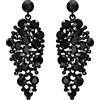 EVER FAITH Cristalli per Matrimonio Orecchini per la Sposa, Brillante Strass Goccia Dangle Chandelier per Donne Ragazze Sfondo Nero