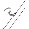 Suplight Collana Donna Nero Rolò a Catenina Sottile 1,4mm in Acciaio Inossidabile Catenina Nero Donna Lunghezza 51cm Catena per Ciondolo Impermeabile Confezione Regalo