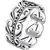 Suplight Anello Donna Argento 925 Anello Nodo Celtico Triquetra Nodo Trinità Anello Argento 925 Donna Anelli Coppia Anello Argento Uomo Fedina Celticoa