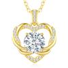 LOUISA SECRET Collana donna Infinity Heart Mini Twisted Heart Mossanite Collana in argento sterling 925 Regalo di compleanno per donna Natale San Valentino Gioielli