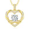 LOUISA SECRET Collana donna Infinity Heart Mini Twisted Heart Mossanite Collana in argento sterling 925 Regalo di compleanno per donna Natale San Valentino Gioielli