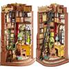 Rolife Book Nook Kit Miniature da Costruire DIY Booknook Silent Corner Study 3d Puzzle Legno con Luci Decorazione Libreria Casa Modellismo da Costruire Adulti Diorama Modellismo