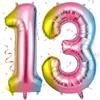 OFFCUP Palloncini Compleanno Sfumatura 101 CM, Palloncino Numero 13/31, Foil Palloncini Numeri, Giganti Palloncini Numeri, Decorazioni Festa Compleanno, Gonfiabili Pallone per Anniversario