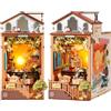 Rolife Book Nook Kit Miniature da Costruire DIY Booknook Isola del Tramonto 3d Puzzle Legno con Luci Decorazione Libreria Casa Modellismo da Costruire Adulti Diorama Modellismo