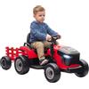 AIYAPLAY 2 in 1 Trattore Elettrico per Bambini 12V con Rimorchio Rosso