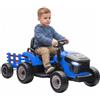 AIYAPLAY 2 in 1 Trattore Elettrico per Bambini 12V con Rimorchio Blu