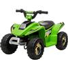 HOMCOM Quad Elettrico per Bambini 18-36 Mesi 6V 2.8-4.6km/h Verde