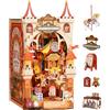 Rolife Book Nook, Booknook Parco Divertimenti Fiabesco Puzzle 3D Legno con Luci, Kit Miniatura Fai-da-Te, Decorazione Libreria Design, Regalo Creativo per Natale e Compleanno