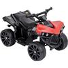 Baroni Toys Quad Elettrico per Bambini 1-4 Anni con Manubrio Sterzante, Musica e Luci Funzionanti, Quad con Modalità Avanti/Retro, Batteria 6 V Ricaricabile, Facile da Montare, 70x42x45 cm, Rosso