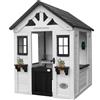 Backyard Discovery Sweetwater - Casetta per bambino in legno | Resistenti alle intemperie, Casette in legno per esterni | Grigia e bianca