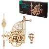 UGEARS Aero Clock 3D Puzzle - Kit Modello in Legno Regalo per la Festa del Papà per Adulti da Costruire - Orologio da Parete Vintage Fai da Te con Puzzle in Legno a Pendolo - Orologio Meccanico