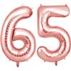 OFFCUP Palloncini Compleanno Oro Rosa 101 CM, Palloncino Numero 65/56, Foil Palloncini Numeri, Giganti Palloncini Numeri, Decorazioni Festa Compleanno, Gonfiabili Pallone per Anniversario