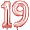 OFFCUP Palloncini Compleanno Oro Rosa 101 CM, Palloncino Numero 19/91, Foil Palloncini Numeri, Giganti Palloncini Numeri, Decorazioni Festa Compleanno, Gonfiabili Pallone per Anniversario