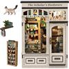 Cutefun Book Nook, kit fai da te per casetta in miniatura per adulti, scaffale per libri, puzzle 3D in legno, mini kit modello artigianale, regalo per donne amanti dei libri (The Scholar's Bookstore)