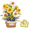 Rowood Fiori di Legno Narciso Mazzo, Puzzle 3D Fai da Te Fiore di Legno, Kit Modellino da Assemblare, Kit Fai da Te per Adulti, Decorazione Casa e Set Regalo Compleanno