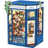 Cutefun Book Nook - kit fai da te per casetta in miniatura per adulti, scaffale per libri, puzzle 3D in legno, mini kit modello artigianale, regalo per donne amanti dei libri (Literature Bookstore)