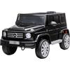 HOMCOM Macchina Elettrica per Bambini 3-8 Anni 12V Licenza Mercedes Benz, 3-5km/h Auto Elettrica per Bambini con 2 Motori, Telecomando, Cruscotto, Cintura, Musica, Clacson e Fari LED, Max 30kg, Nero