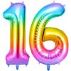 OFFCUP Palloncini Compleanno Gelatina 101 CM, Palloncino Numero 16/61, Foil Palloncini Numeri, Giganti Palloncini Numeri, Decorazioni Festa Compleanno, Gonfiabili Pallone per Anniversario