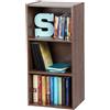 Iris Ohyama Mobile, librerie larghe 40 cm, Scaffale Angolare da Parete in Legno, 3 Livelli, Marrone, Polivalente, Modulare, Aperto, Per Soggiorno, Ufficio, Libri, Decorazioni, Montaggio Facile, CX-3